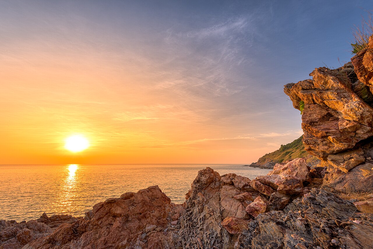 The sunset at Khao Laem Ya–Mu Ko Samet National Park